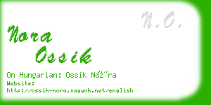 nora ossik business card